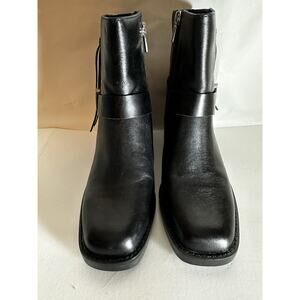 NIB Lucky Brand Women's Kamany Braided Ankle Boot Zenith Black Size 6M